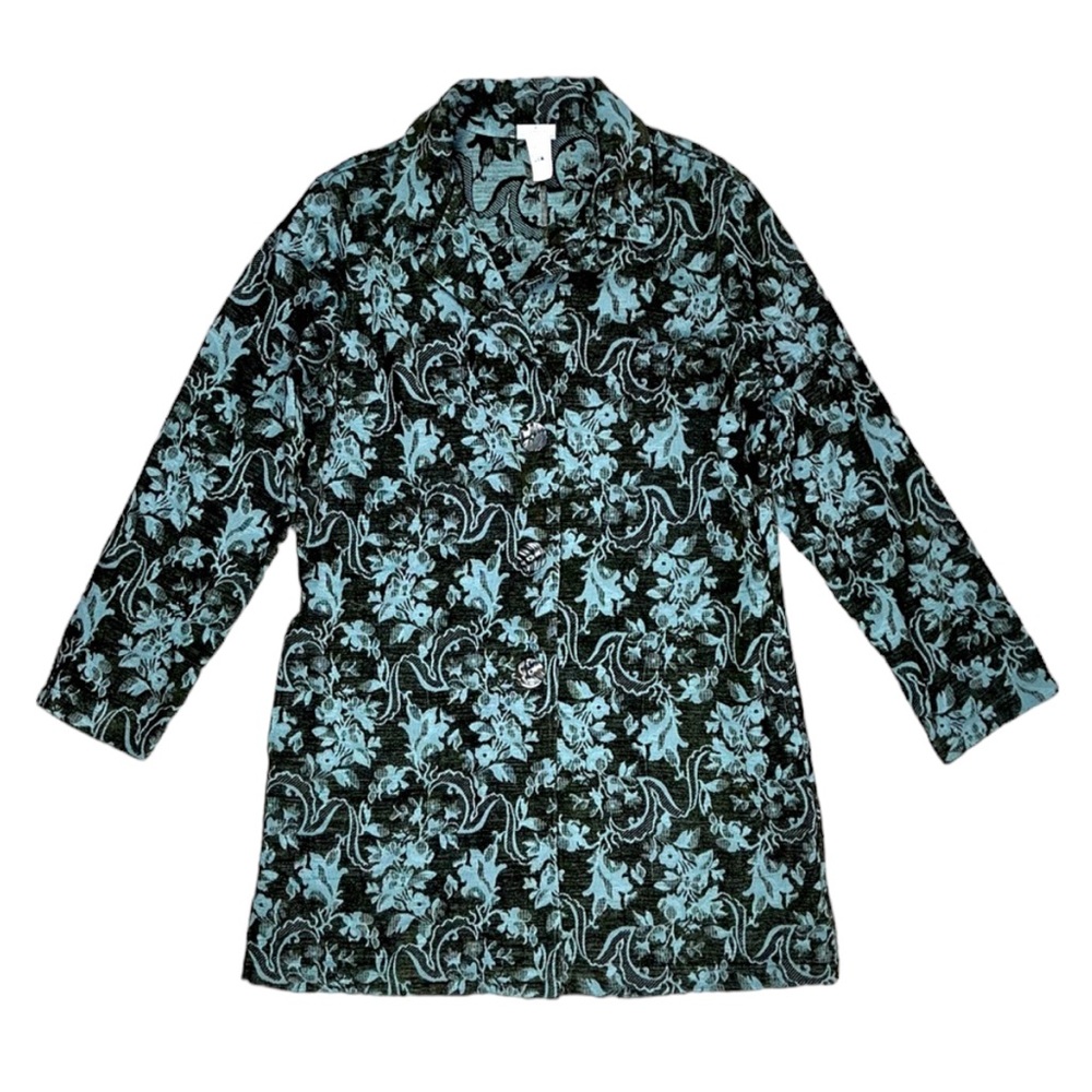 C.M.C Floral Tapestry Long Jacket Coat Large